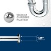 Everflow P-Trap for Tubular Drain Applications, 22GA Chrome Plated Brass 1-1/4" 12815